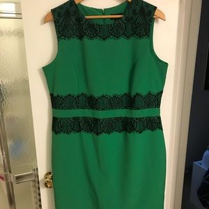 Stunning Green & Black Sheath Dress